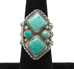 VINTAGE 1940's TURQUOISE RING