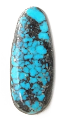 NATURAL MORENCI TURQUOISE CAB BLACK WEB 12.5 cts