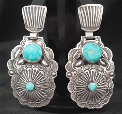 BEAUTIFUL ART TAFOYA TURQUOISE EARRINGS