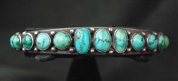 EARLY NAVAJO TURQUOISE ROW BRACELET