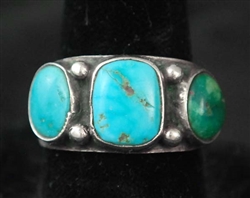 WONDERFUL VINTAGE NAVAJO TURQUOISE RING