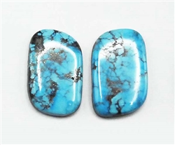 NATURAL MORENCI TURQUOISE PAIRS 24 cts