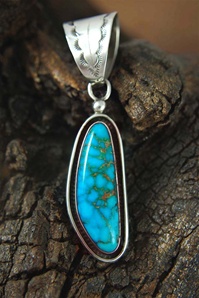 VICTOR GABRIEL CANDELARIA TURQUOISE PENDANT <SPAN style="COLOR: #ff0000; FONT-WEIGHT: bold">*SOLD*</SPAN></SPAN>