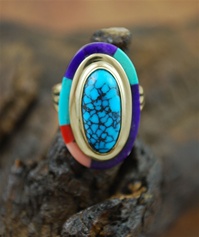 VICTOR GABRIEL TURQUOISE 14K GOLD RING<SPAN style="COLOR: #ff0000; FONT-WEIGHT: bold">*SOLD*</SPAN></SPAN>