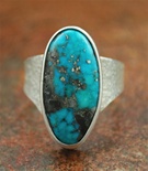 OLIN TSINGINE TUFA CAST MORENCI TURQUOISE RING <SPAN style="COLOR: #ff0000; FONT-WEIGHT: bold">*SOLD*</SPAN></SPAN>