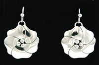 ARTIE YELLOWHORSE STERLING SILVER FLOWER EARRINGS