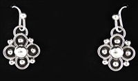 ARTIE YELLOWHORSE STERLING DANGLE EARRINGS