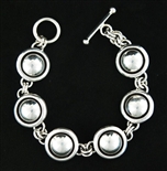 LOVELY ARTIE YELLOWHORSE STERLING LINK BRACELET