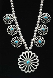 LOVELY AMBROSE LINCOLN NECKLACE WITH TURQUOISE