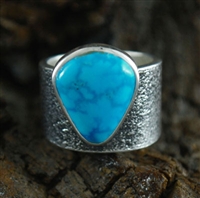 DARRYL DEAN BEGAY MORENCI TURQUOISE RING