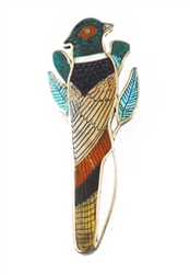 HARLAN & MONICA COONSIS PHEASANT PIN/PENDANT