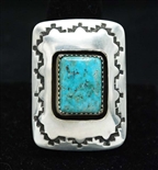 LARGE DANNY JACKSON SHADOW BOX TURQUOISE RING