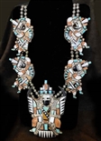 STUNNING LARGE ZUNI INLAY NECKLACE