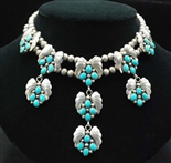 LOVELY NAVAJO SLEEPING BEAUTY TURQUOISE NECKLACE