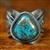 JACOB MORGAN RED WEBBED MORENCI TURQUOISE RING