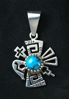 KEE YAZZIE PERSIAN TURQUOISE PENDANT