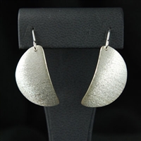 LARRY BEGAY TEXTURED SILVER EARRINGS