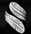 PETE JOHNSON SILVER FEATHER RING
