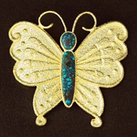 ELEGANT DARRYL BEGAY 18K BUTTERFLY PENDANT