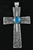 REBECCA BEGAY MORENCI TURQUOISE CROSS PENDANT