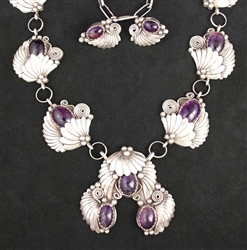 STUNNING BRAZILIAN AMETHYST COLLAR NECKLACE