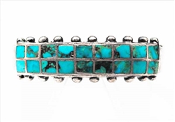 Early Zuni Channel Inlay Turquoise Bracelet