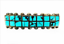 Early Zuni Channel Inlay Turquoise Bracelet