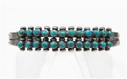Early Zuni Turquoise Row Bracelet