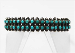 Early Zuni Turquoise Row Bracelet