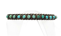 Early Zuni Turquoise Row Bracelet