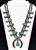 Stunning Vintage Turquoise Squash Blossom Necklace