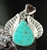 STEVE YELLOWHORSE FOX TURQUOISE PENDANT
