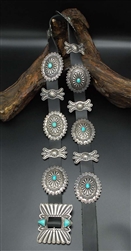 SIGNIFICANT US NAVAJO 2  CG WALLACE CODE CONCHO BELT