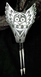 STUNNING BERNARD DAWAHOYA HORNED OWL BOLO