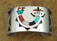 VINTAGE NAVAJO INLAID RAINBOWMAN BRACELET