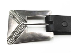LOVELY STAMPED STERLING BELT BUCKLE