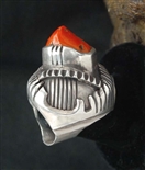 STUNNING EVELI SABATIE SILVER CORAL RING