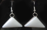 JIMMY HERALD SR. WHITE AGATE EARRINGS