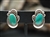 VINTAGE FOX TURQUOISE CLIP-ON EARRINGS