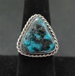 Vintage Navajo Blue Diamond Turquoise Ring