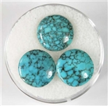 NATURAL #8 TURQUOISE CABOCHONS 6cts