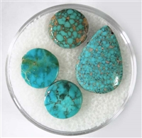 NATURAL #8 TURQUOISE CABOCHONS 6.5 cts