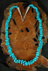 BEAUTIFUL NATURAL MORENCI TURQUOISE NECKLACE