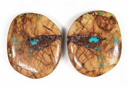 NATURAL RIBBON ROYSTON CABOCHONS 50.5 CTS