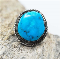 LOVELY NAVAJO MORENCI TURQUOISE RING