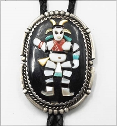 Augustine & Rosalie Pinto Zuni Koshare Bolo Tie