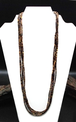 Vintage Kewa 5 Strand Pin Shell Heishi Necklace