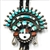 BEAUTIFUL ZUNI SUFACE PETIT POINT BOLO TIE