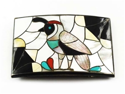 Beautiful Porfilio Shetka Zuni Quail Buckle