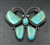 LIZ WALLACE TURQUOISE BUTTERFLY PIN/PENDANT